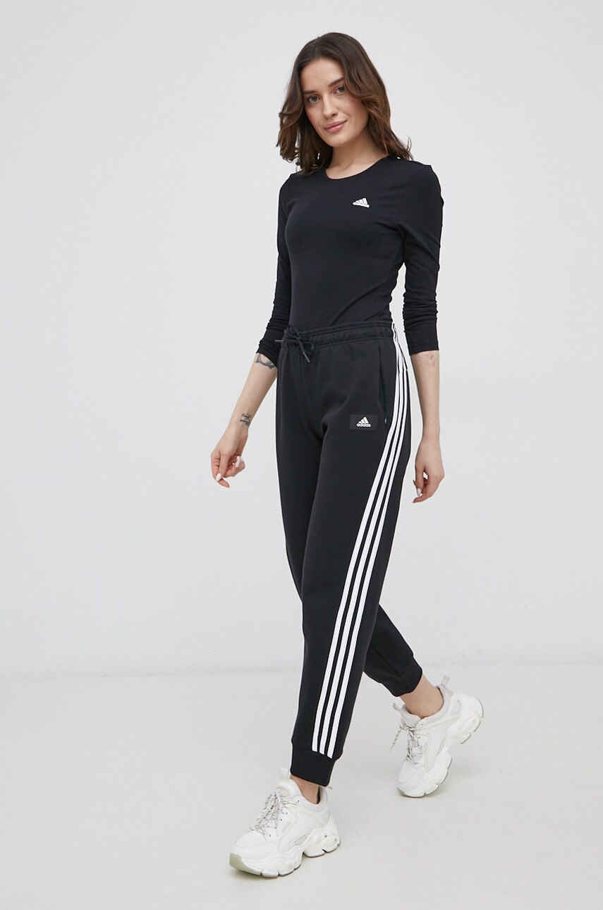 

Лонгслив adidas женский цвет чёрный