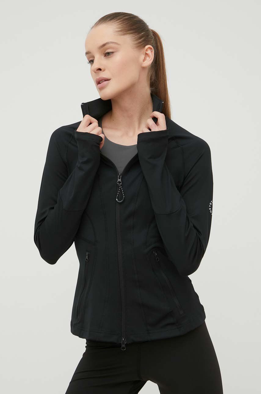 adidas by Stella McCartney hanorac de antrenament Truepurpose femei, culoarea negru, neted 2022 ❤️ Pret Super answear imagine noua 2022