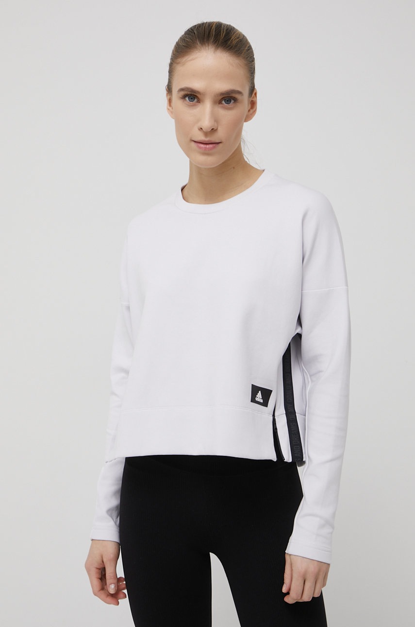 

Кофта adidas Performance HE3077 жіноча колір сірий з аплікацією