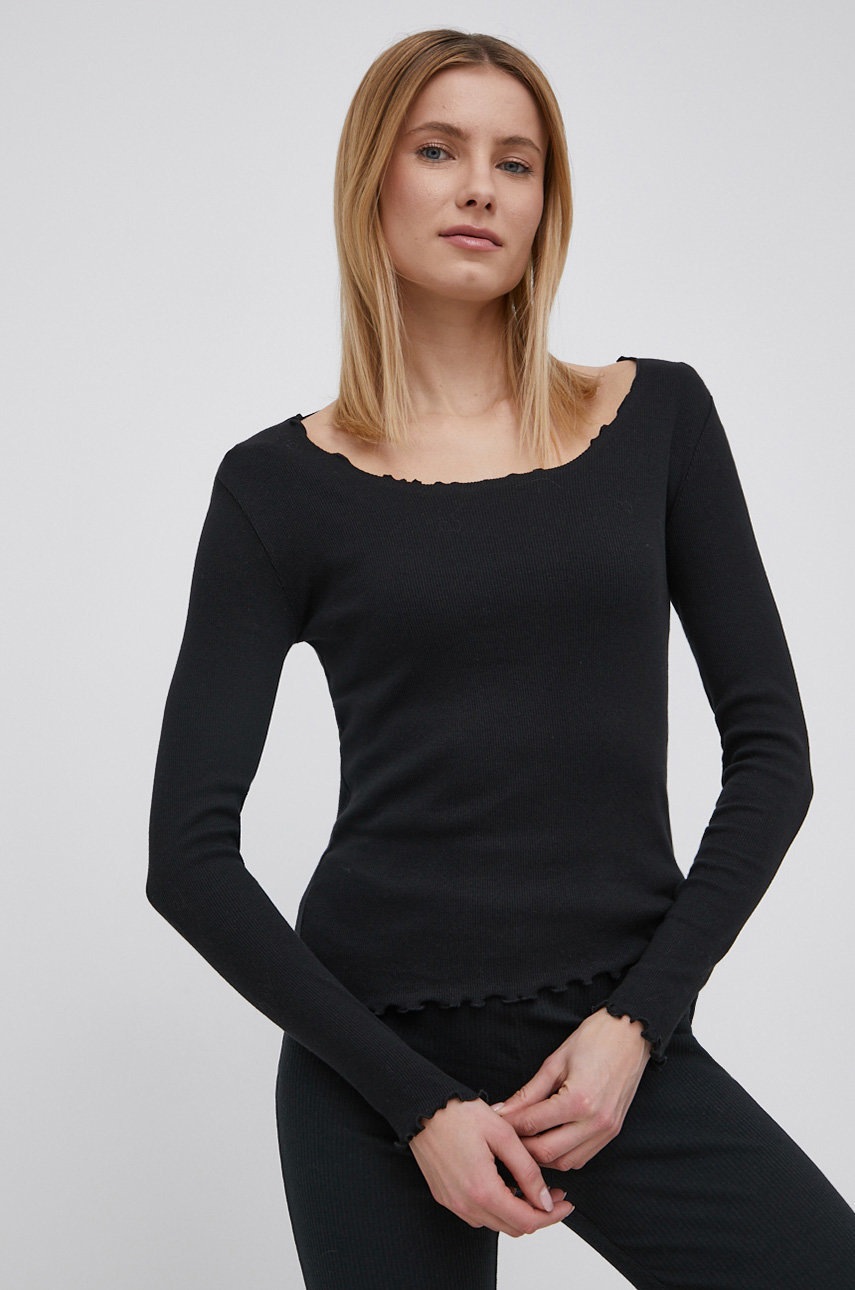 

Блуза с дълги ръкави Vero Moda дамски в черно, Черен