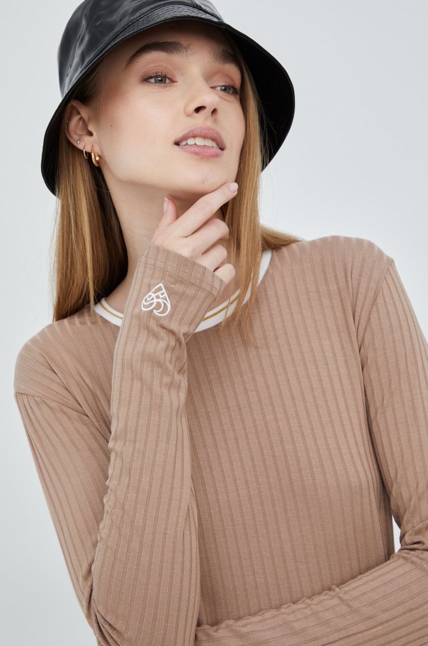 Femi stories longsleeve femei, culoarea bej