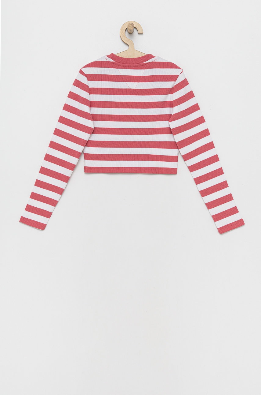 

Детский лонгслив Tommy Hilfiger цвет фиолетовый