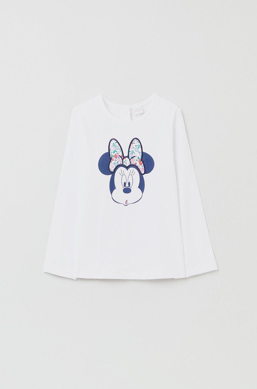 OVS longsleeve dziecięcy x Disney kolor biały