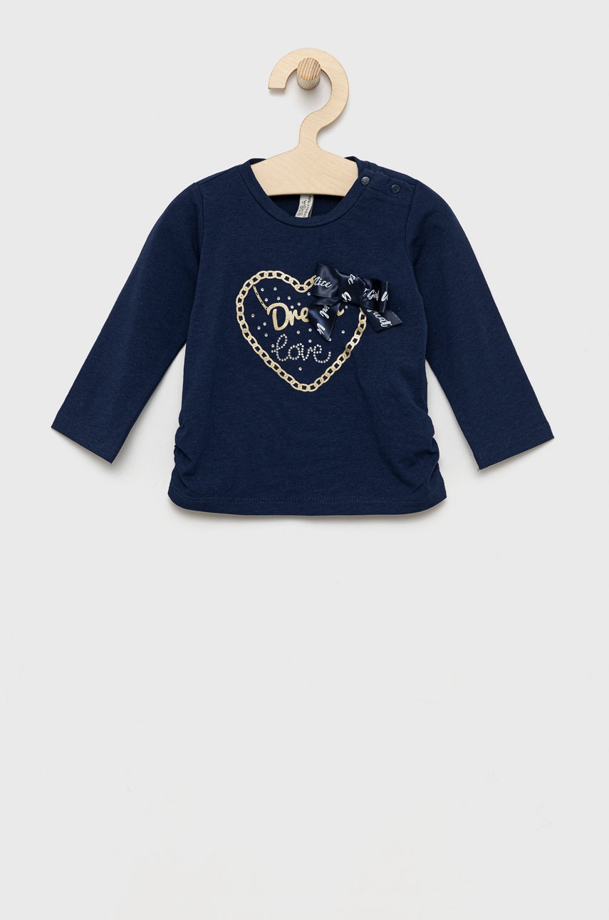 Birba&trybeyond longsleeve copii culoarea albastru marin
