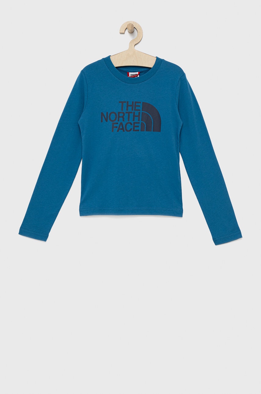 The North Face longsleeve din bumbac pentru copii cu imprimeu
