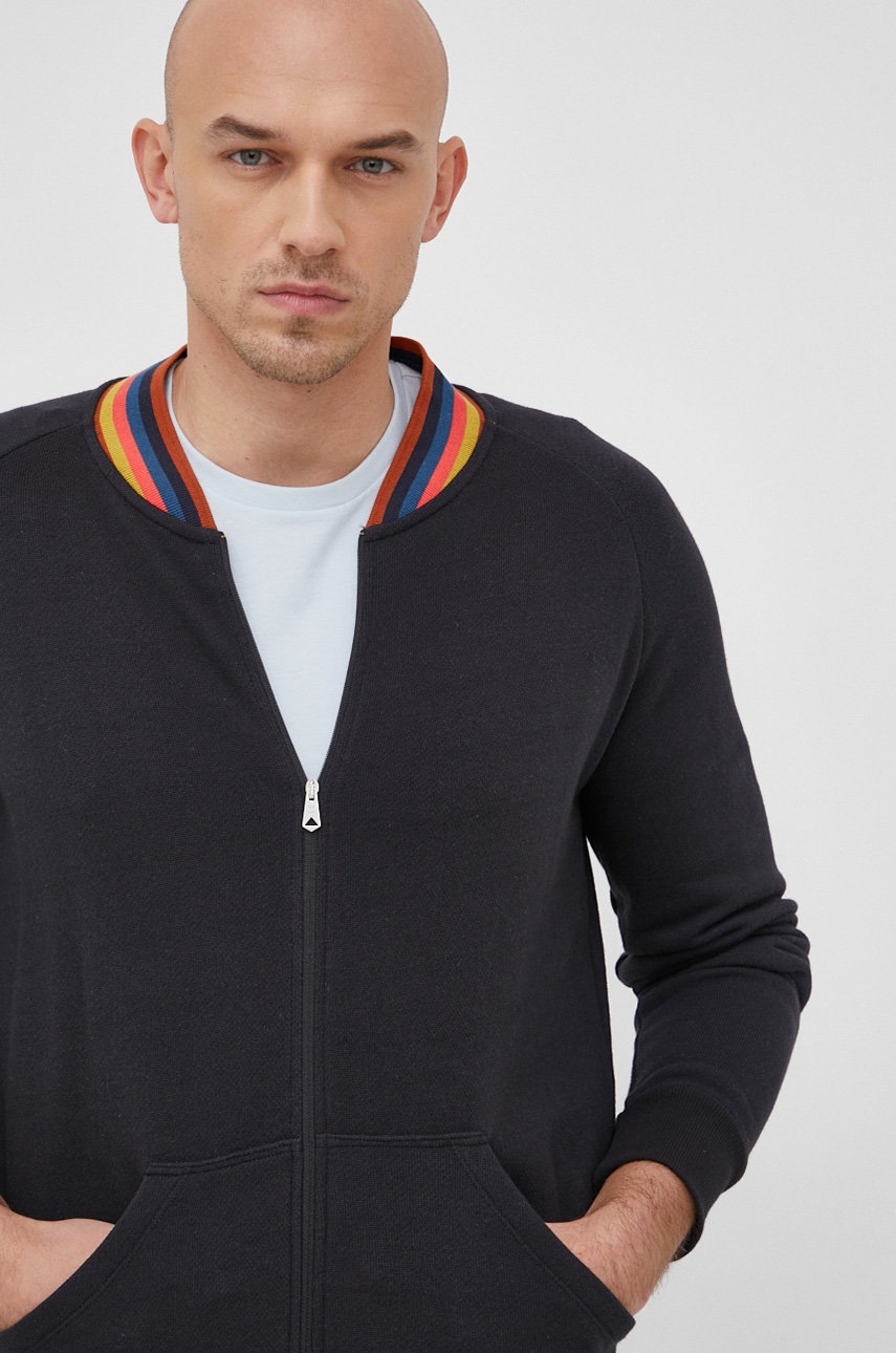 

Памучен суичър Paul Smith мъжки в черно, Черен
