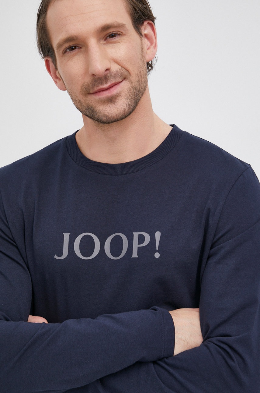 

Блуза с дълги ръкави Joop! мъжка в меланж на тъмносиньо, Тъмносин