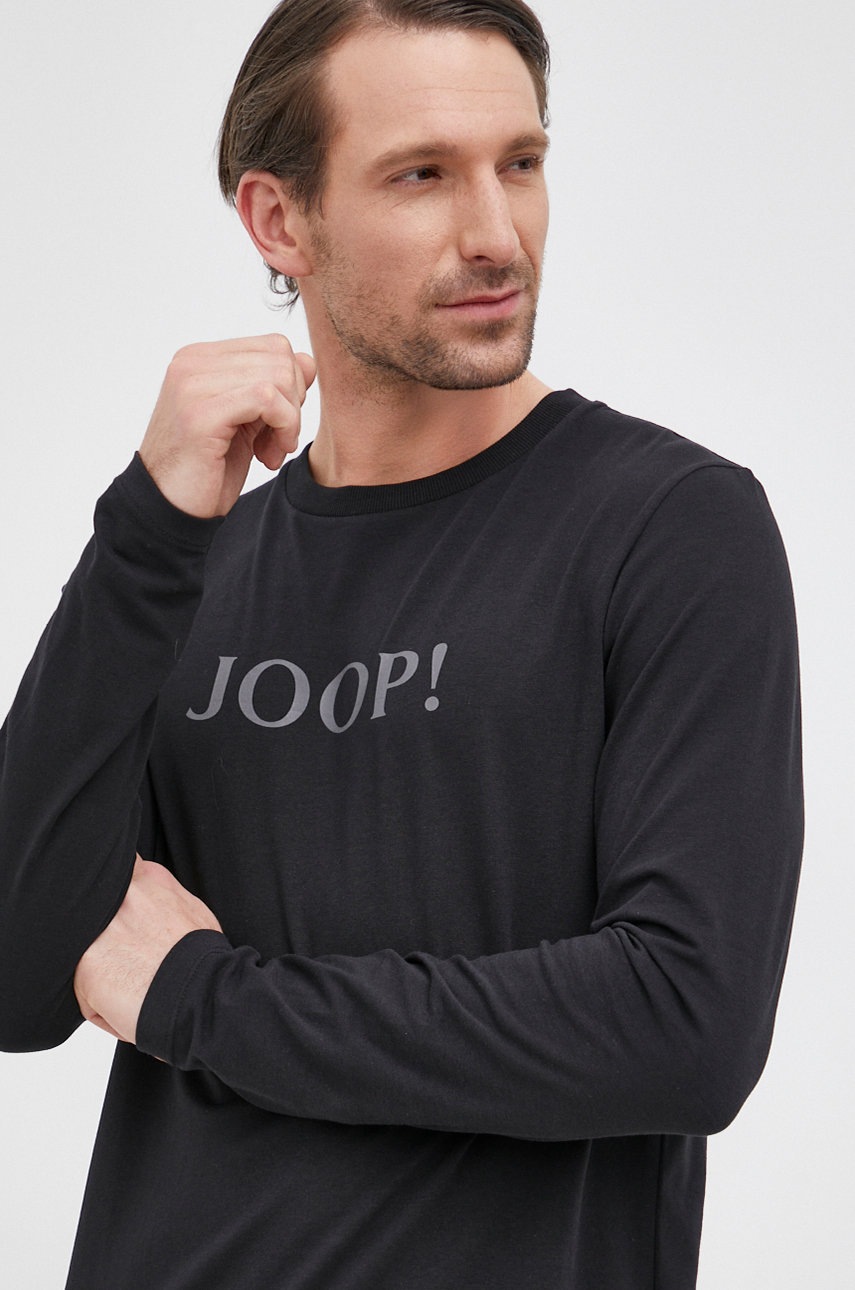 

Блуза с дълги ръкави Joop! мъжка в меланж на черно, Черен