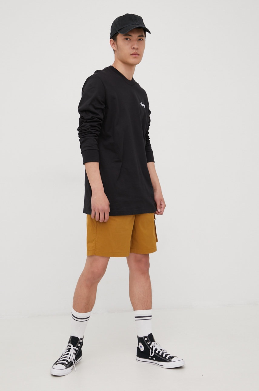 

Бавовняний лонгслів adidas Originals HT1660 колір чорний з принтом