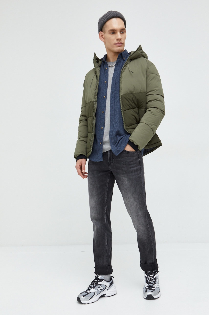 

Лонгслів Jack & Jones чоловічий колір сірий однотонний