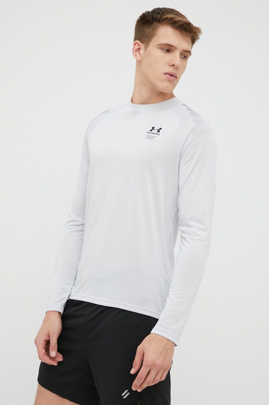 Under armour mânecă lungă de antrenament armourprint 1370414 culoarea gri, cu imprimeu