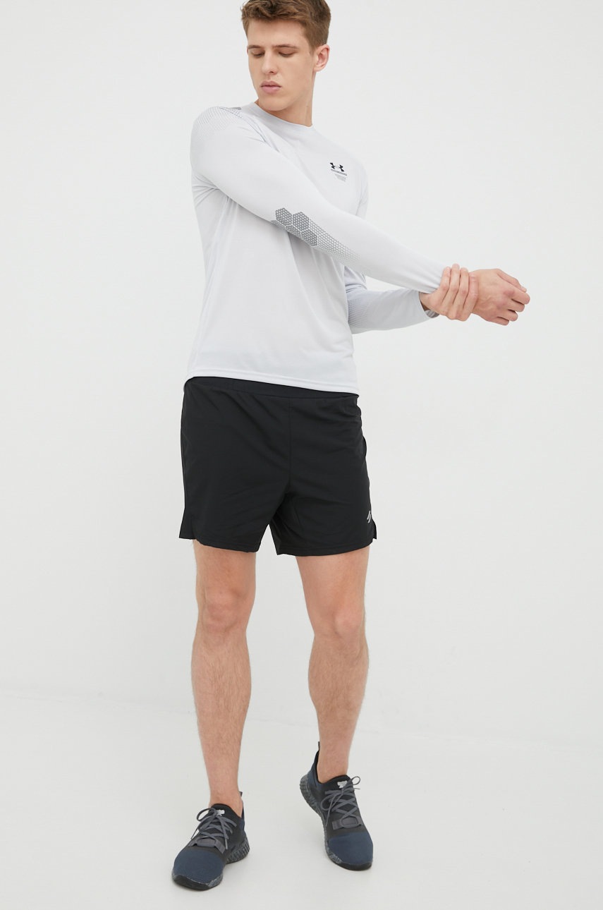 

Лонгслів для тренувань Under Armour Armourprint 1370414 колір сірий з принтом