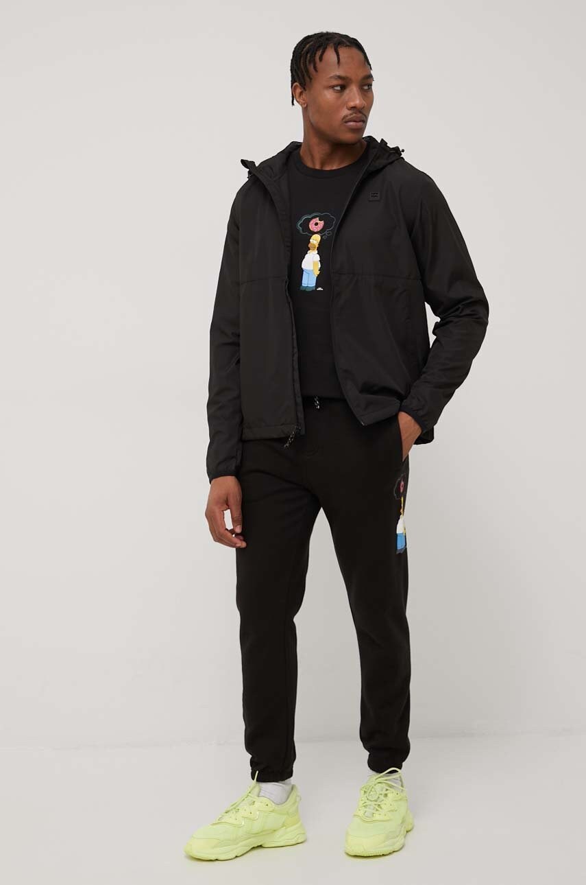 

Хлопковый лонгслив Billabong Billabong X The Simpsons цвет чёрный с принтом
