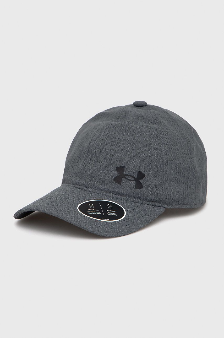 Dětska čepice Under Armour 1369792 šedá barva, hladká