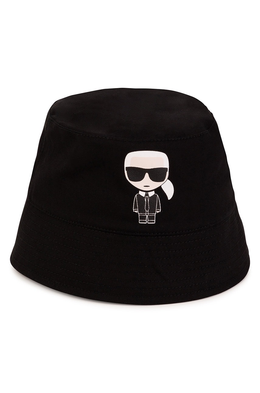 

Детска капела Karl Lagerfeld в черно от памук, Черен