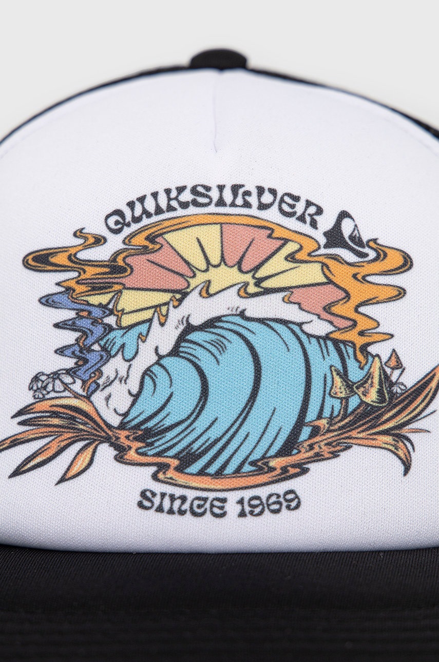 

Кепка Quiksilver колір білий з принтом