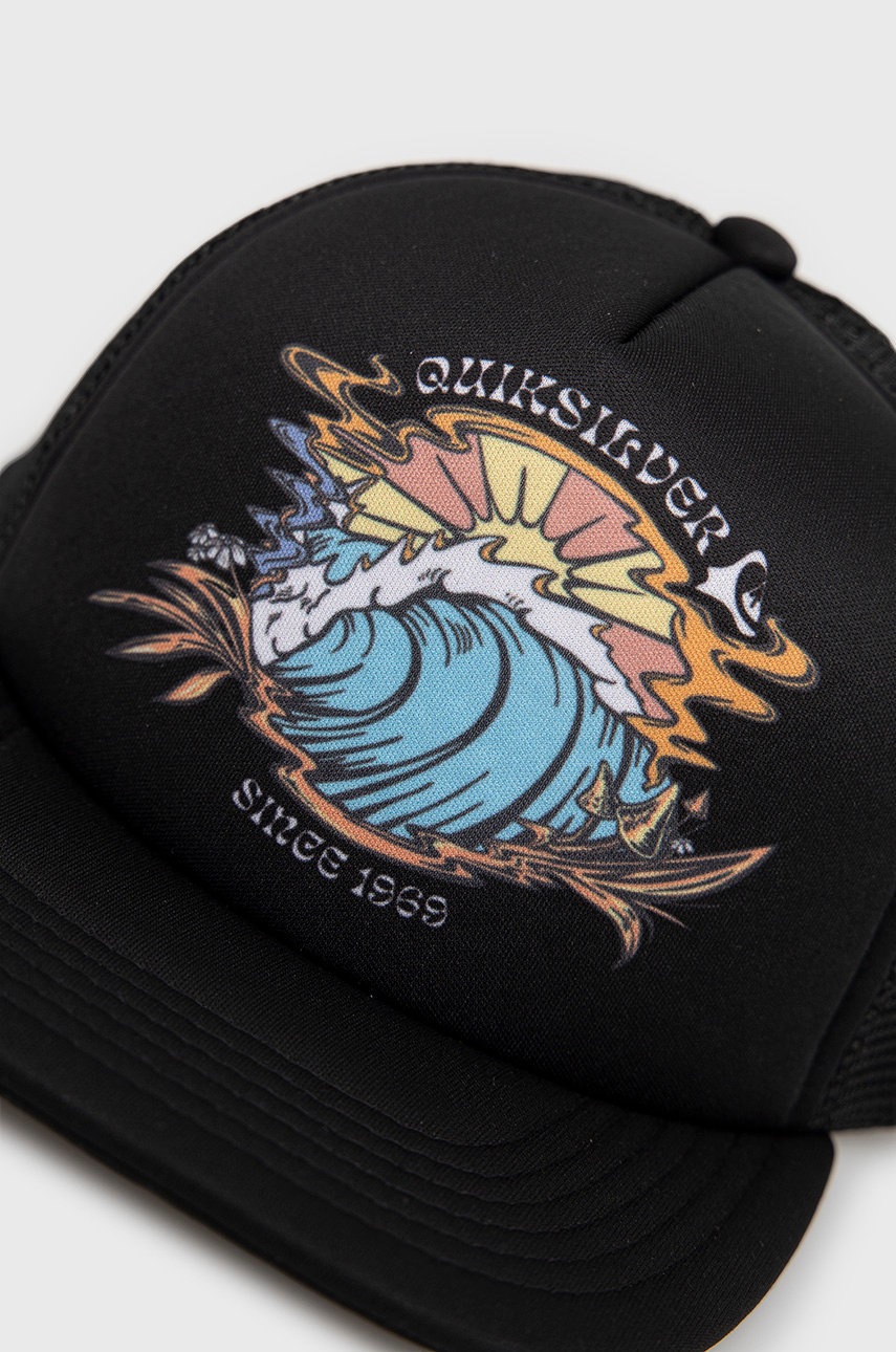 

Кепка Quiksilver колір чорний з принтом