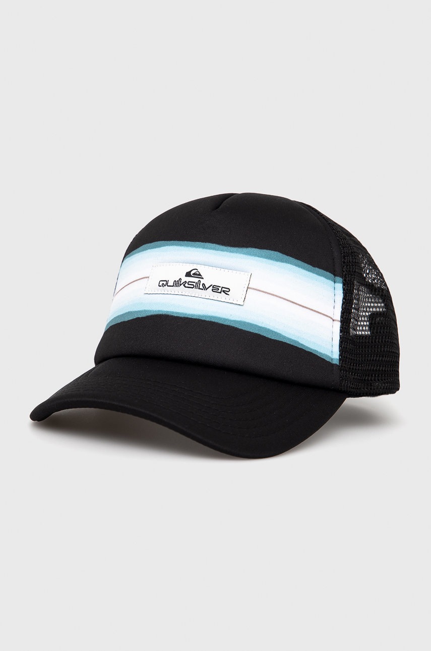 

Детска шапка Quiksilver в черно с десен, Черен