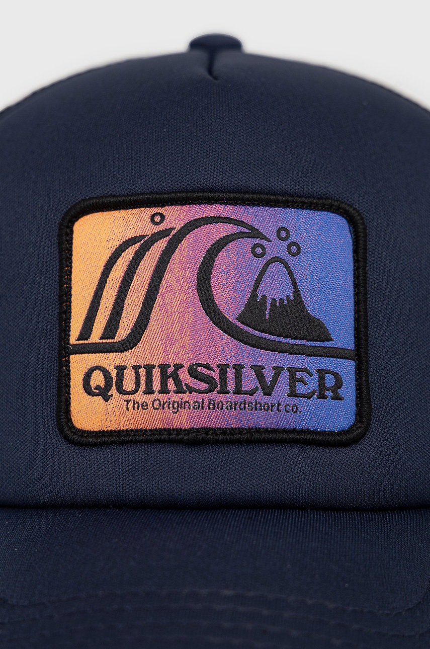 

Дитяча кепка Quiksilver колір синій з аплікацією