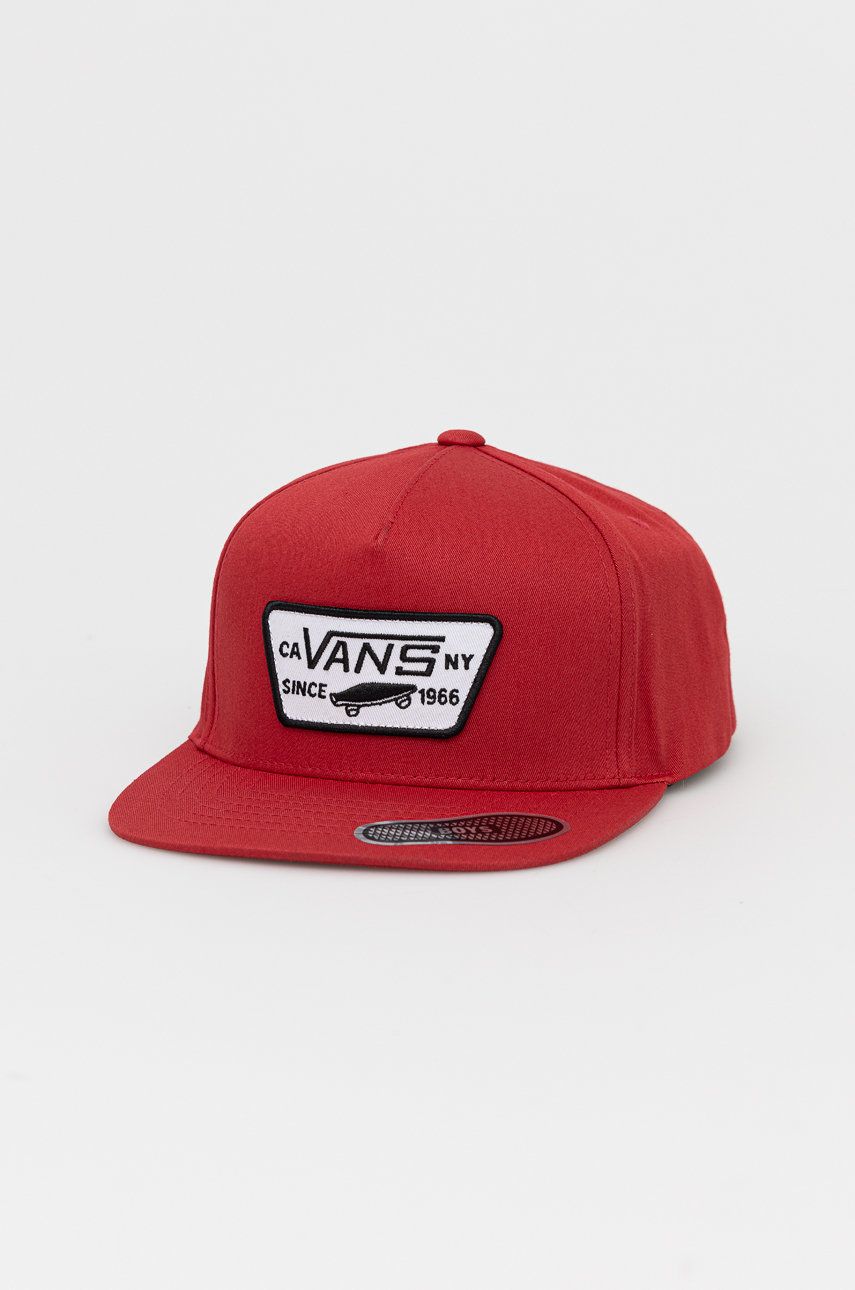 Vans czapka kolor czerwony z aplikacją