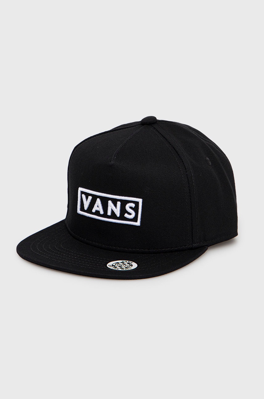 

Шапка Vans в черно с апликация, Черен