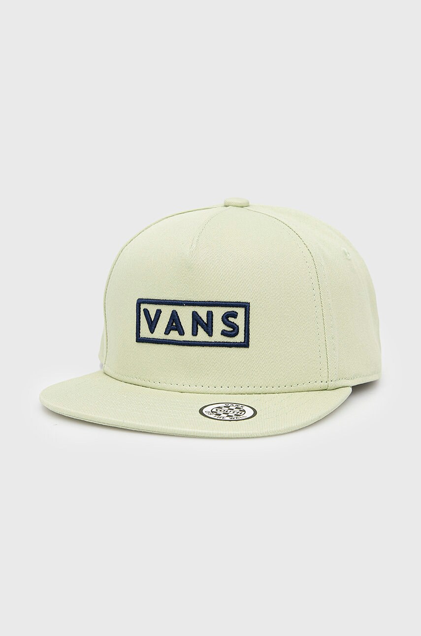 Vans caciula copii culoarea verde, neted