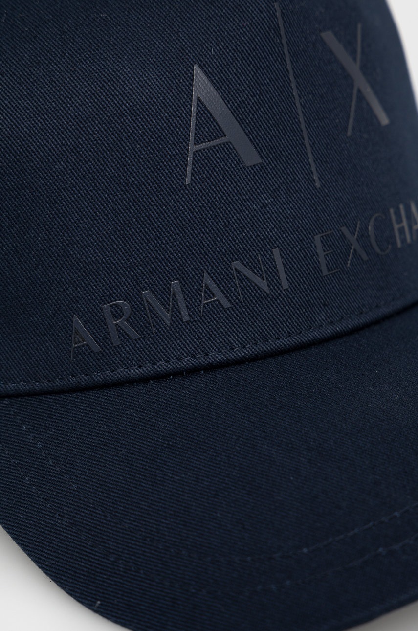 

Кепка Armani Exchange цвет синий однотонная