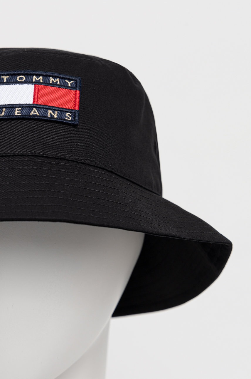 

Шляпа из хлопка Tommy Jeans цвет чёрный хлопковый