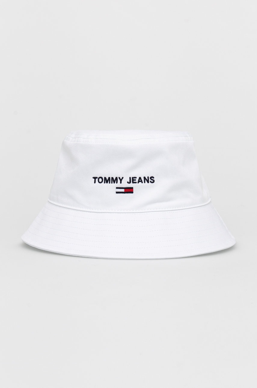 

Памучна капела Tommy Jeans в бяло от памук, Бял