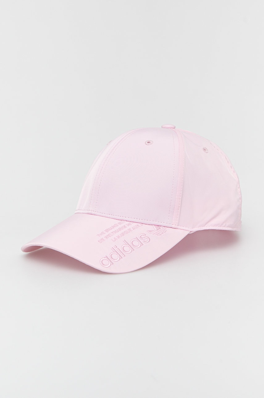 Adidas originals caciula culoarea roz, neted