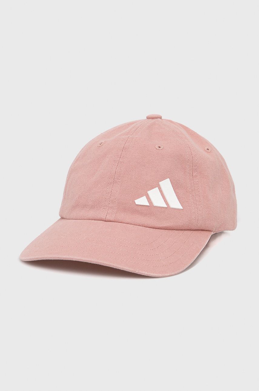 adidas șapcă din bumbac HD7305 culoarea roz, cu imprimeu