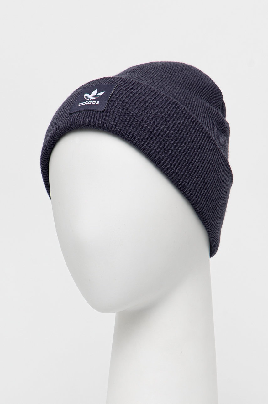 

Шапка adidas Originals HD9717.D колір синій з тонкого трикотажу