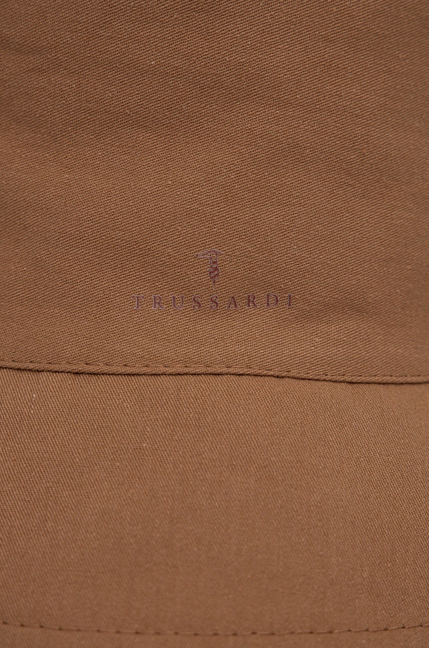 

Шляпа из хлопка Trussardi цвет коричневый хлопковый