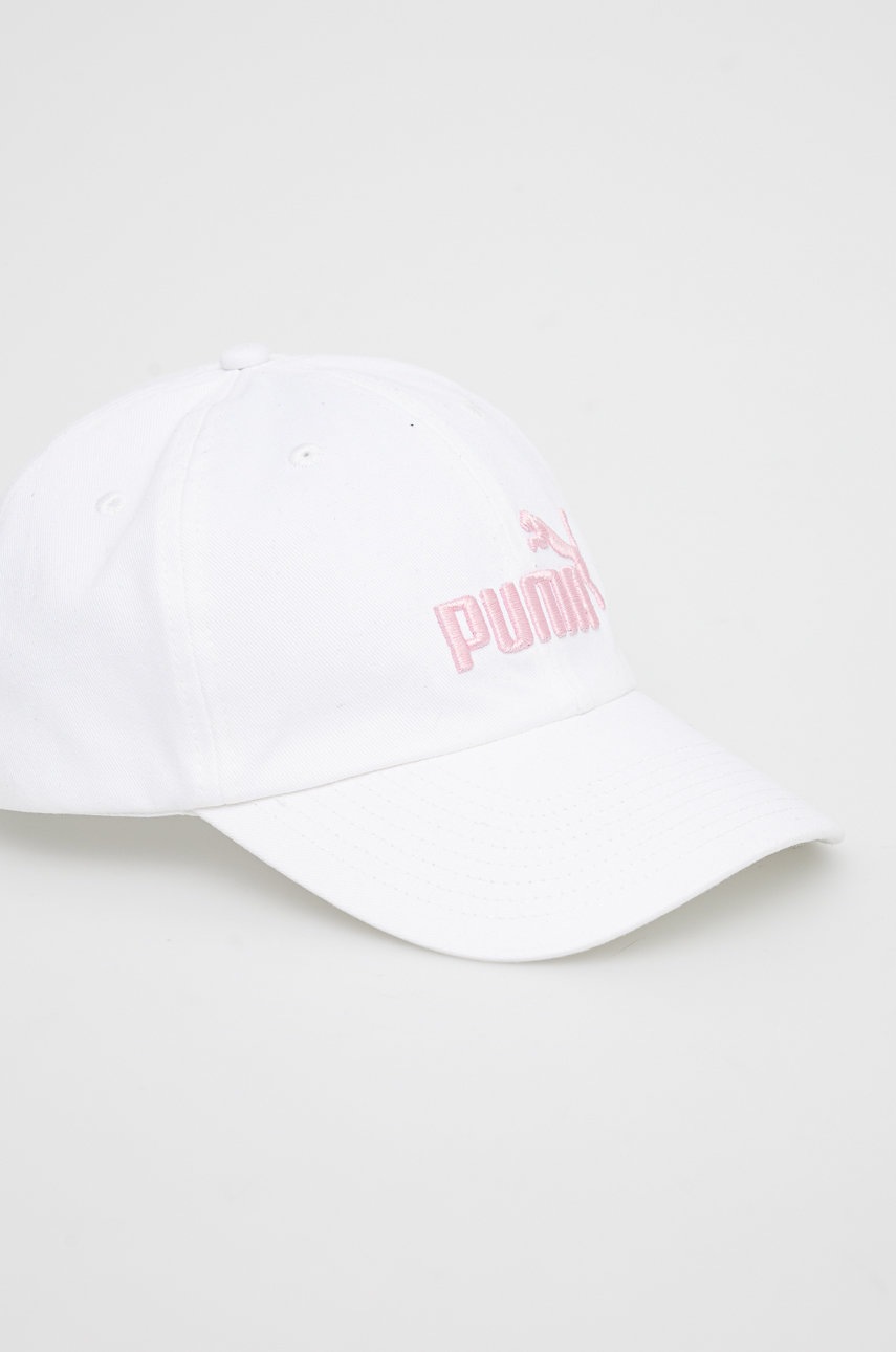 

Бавовняна кепка Puma колір білий з аплікацією
