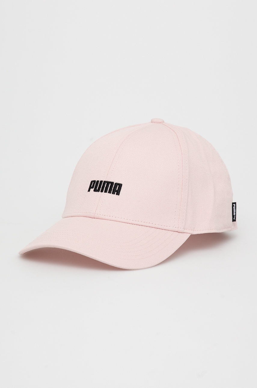 

Памучна шапка Puma 23673 в розово с апликация, Розов