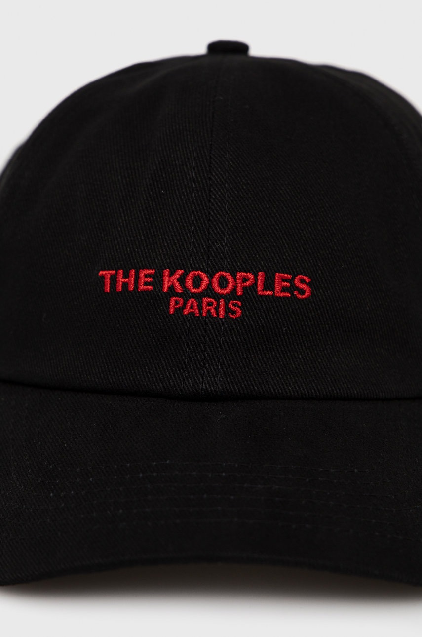 

Бавовняна кепка The Kooples колір чорний з аплікацією