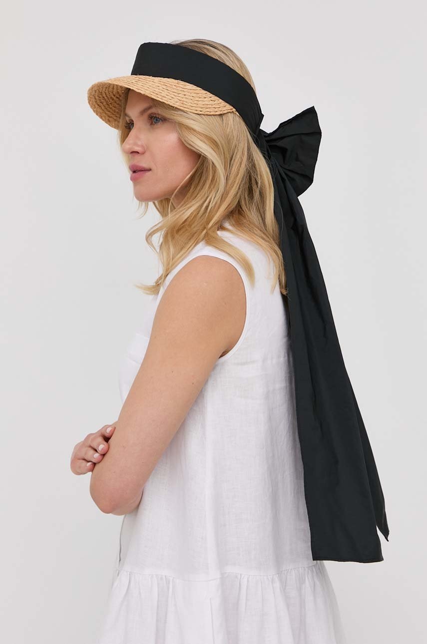 

Козирка Red Valentino в черно, Черен
