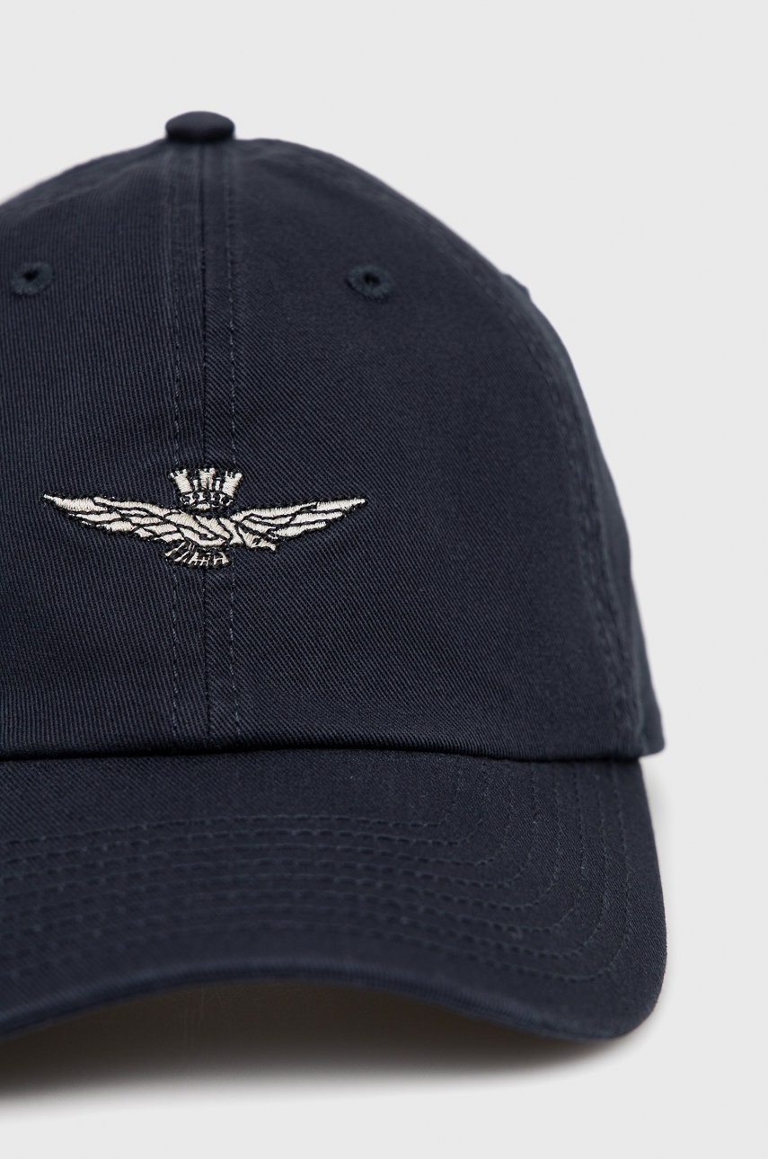 

Хлопковая кепка Aeronautica Militare цвет синий с аппликацией