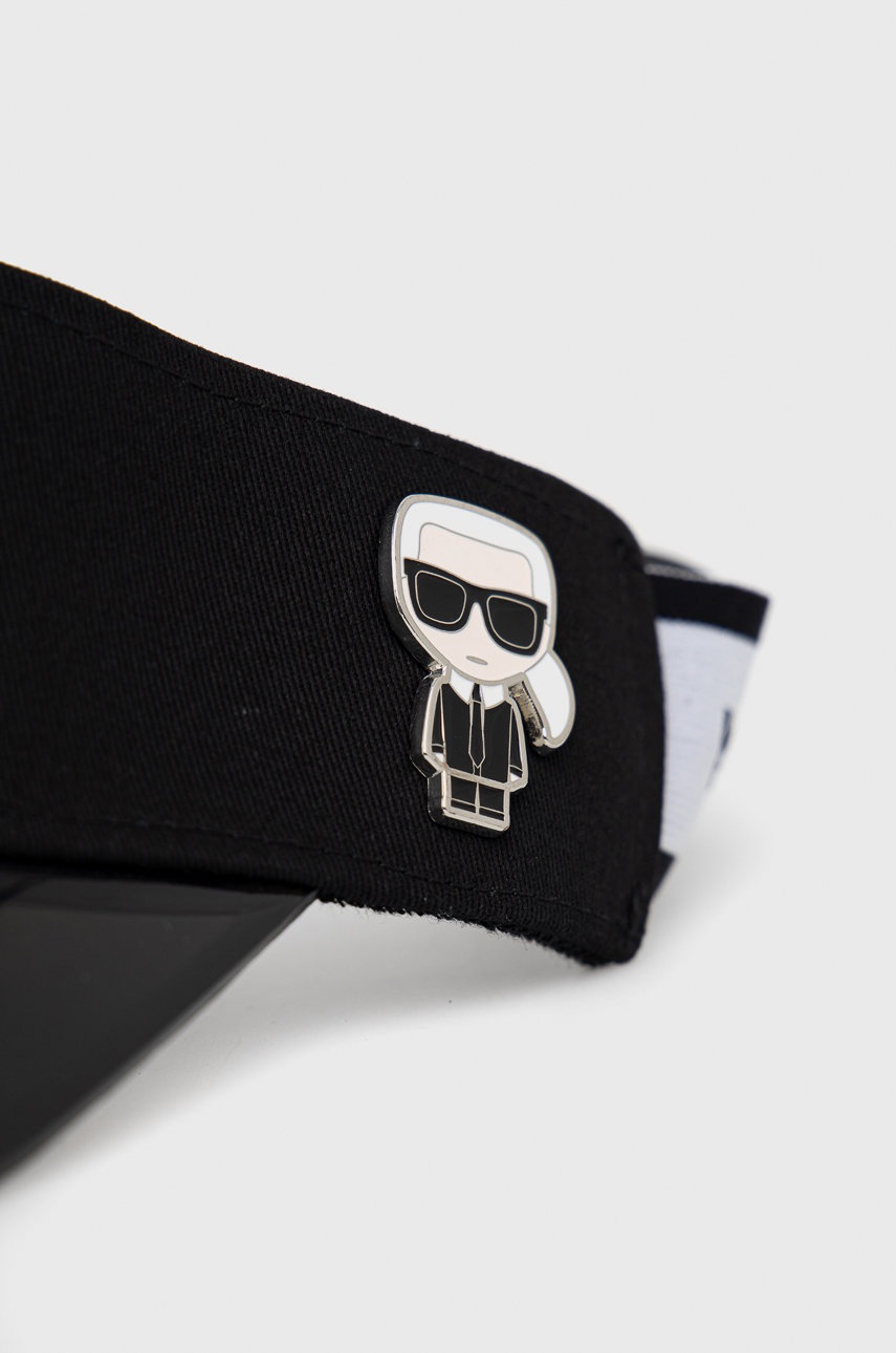 

Козырек от солнца Karl Lagerfeld цвет чёрный с узором