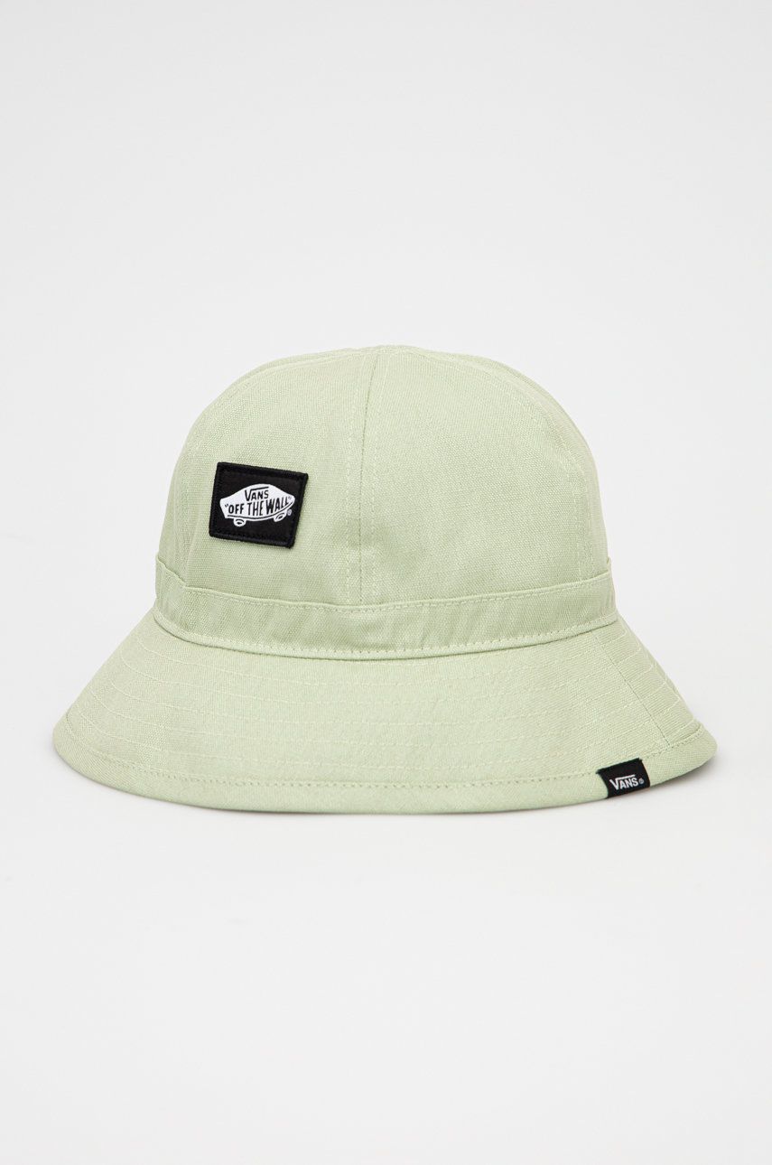 Vans kapelusz bawełniany kolor zielony bawełniany