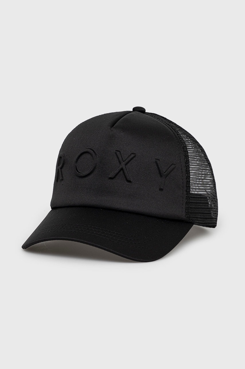

Шапка Roxy в черно с изчистен дизайн, Черен