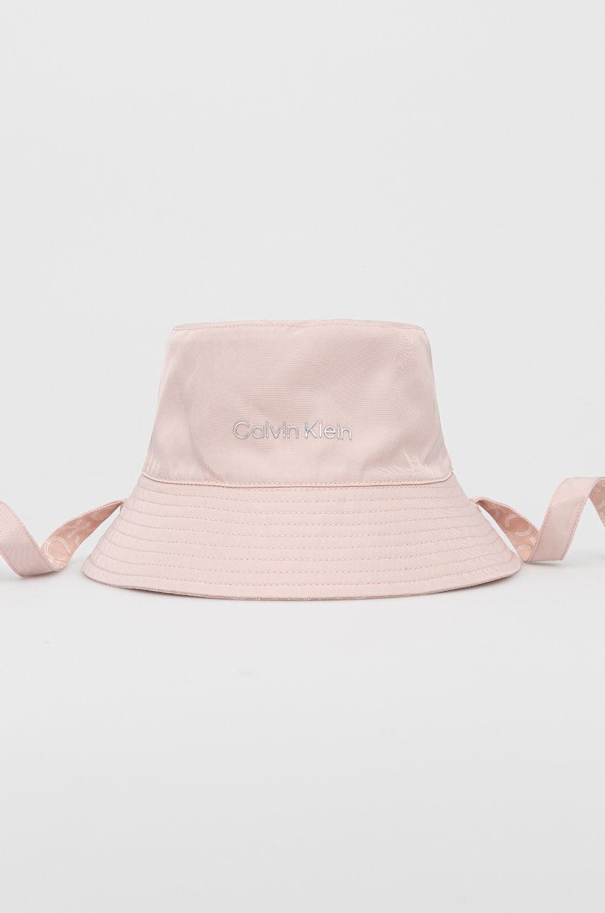 Calvin Klein kapelusz dwustronny kolor różowy