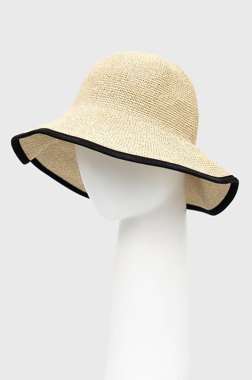 Calvin Klein kapelusz kolor beżowy