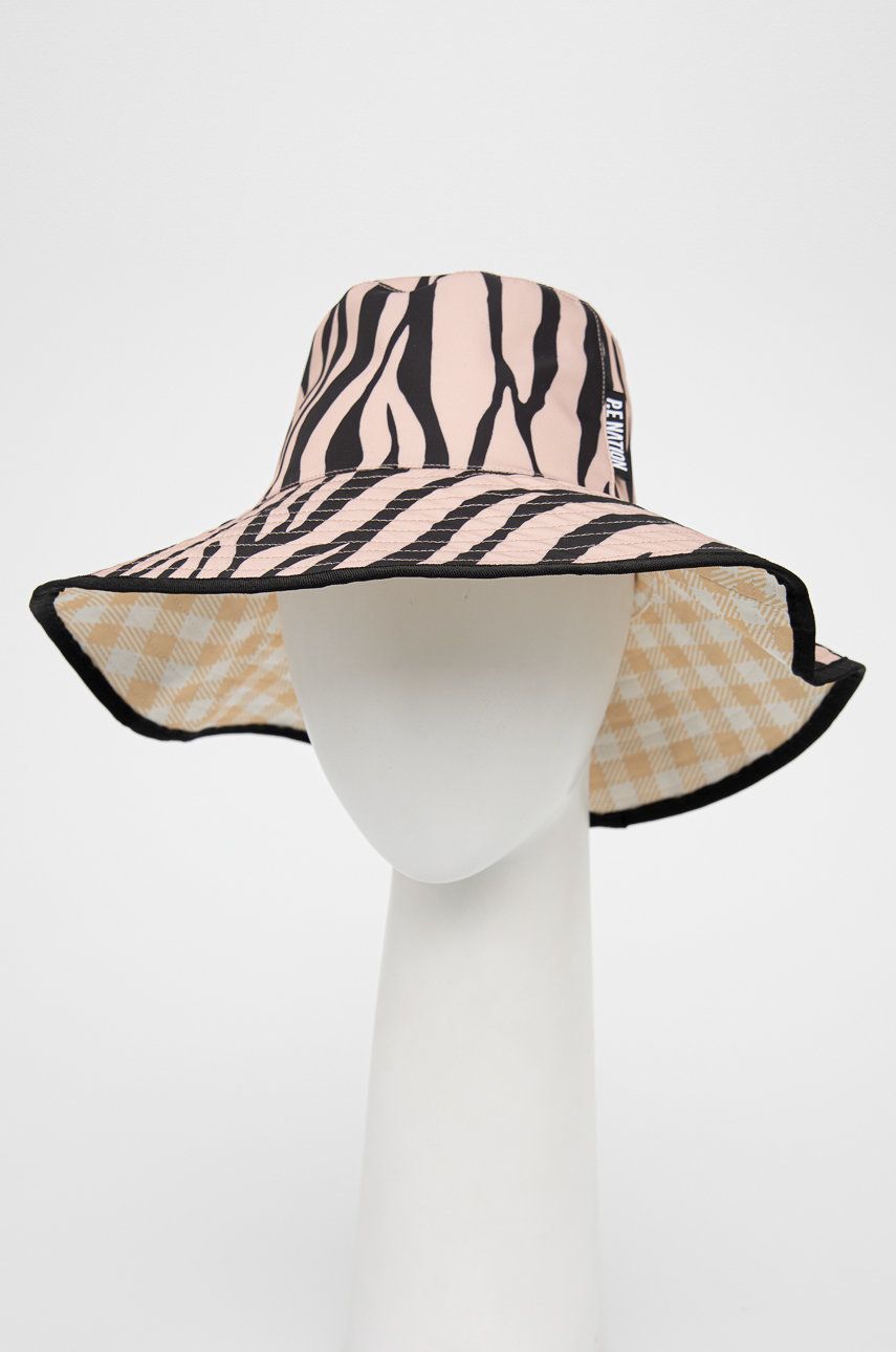 Oboustranný klobouk P.E Nation béžová barva, bavlněný - béžová -  Materiál č. 1: 100% Bavlna