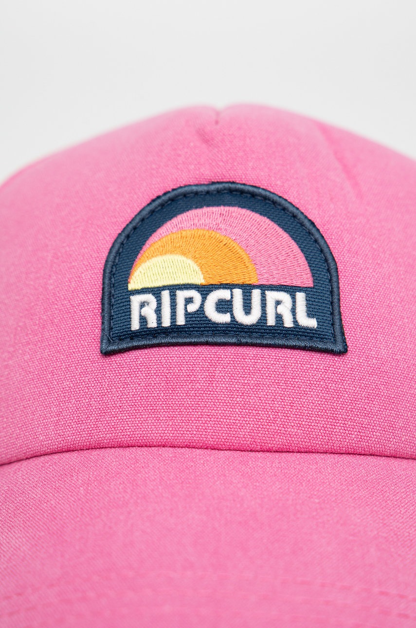 

Кепка Rip Curl колір рожевий з аплікацією