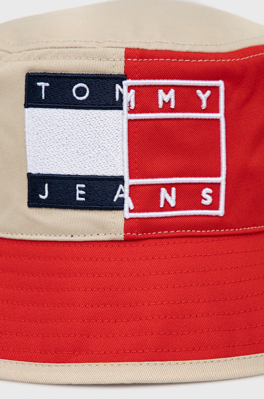 

Бавовняний капелюх Tommy Jeans колір червоний з бавовни