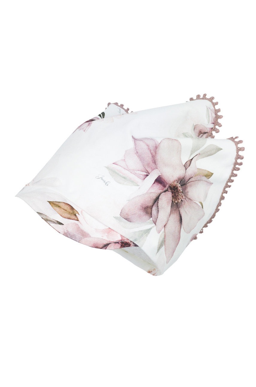 

Детска шапка Jamiks в розово с фина плетка от памук, Розов