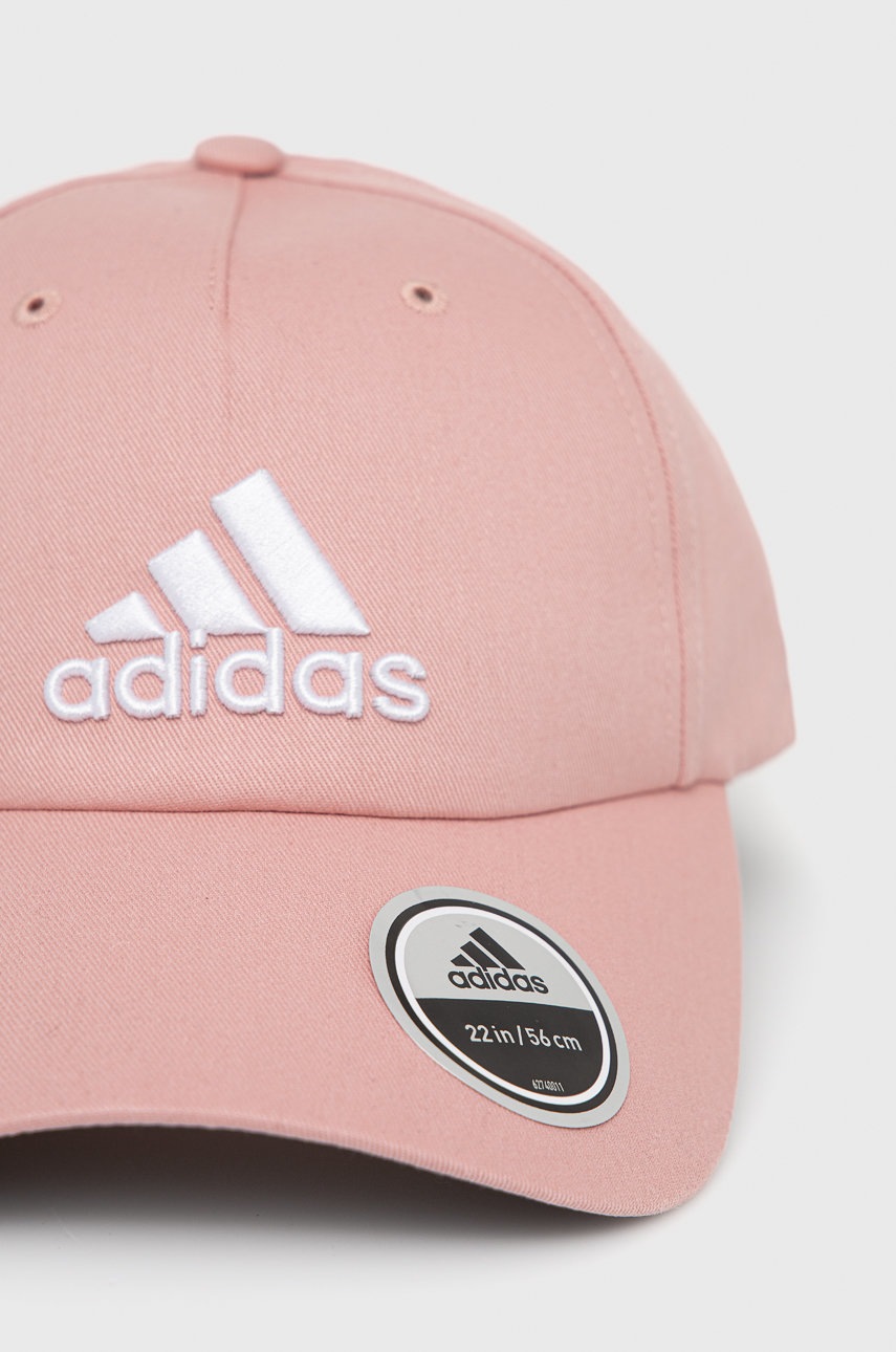 

Дитяча кепка adidas колір рожевий з аплікацією