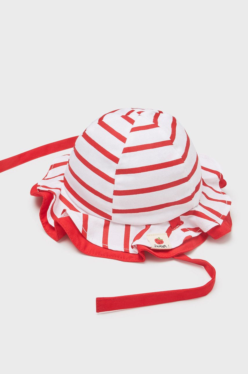 Levně Dětský klobouk Mayoral Newborn červená barva, bavlněný