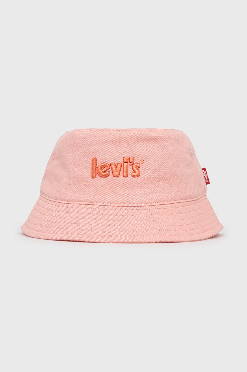 Bavlněná čepice Levi′s růžová barva, bavlněný - růžová -  100% Bavlna